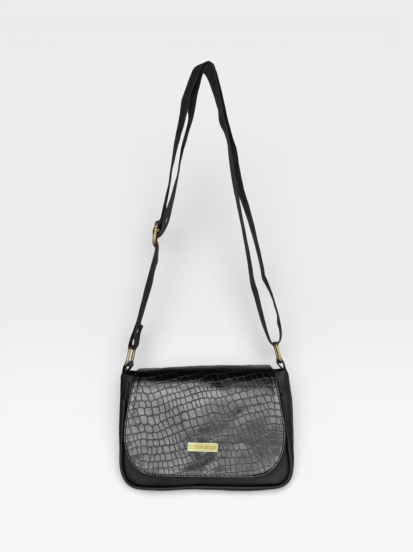 Bolso Manos Libres Lara - Negro y Beige
