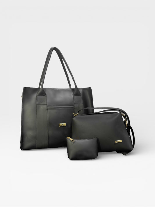 Set de tres piezas Combo Shopper Laura + Manos libres Cuba + Monedero