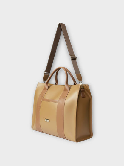 Shopper Laura Rosa, Negro y Miel + Envío Gratis