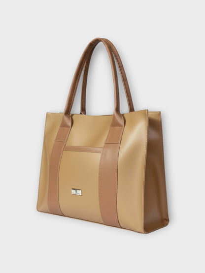 Shopper Laura Rosa, Negro y Miel + Envío Gratis