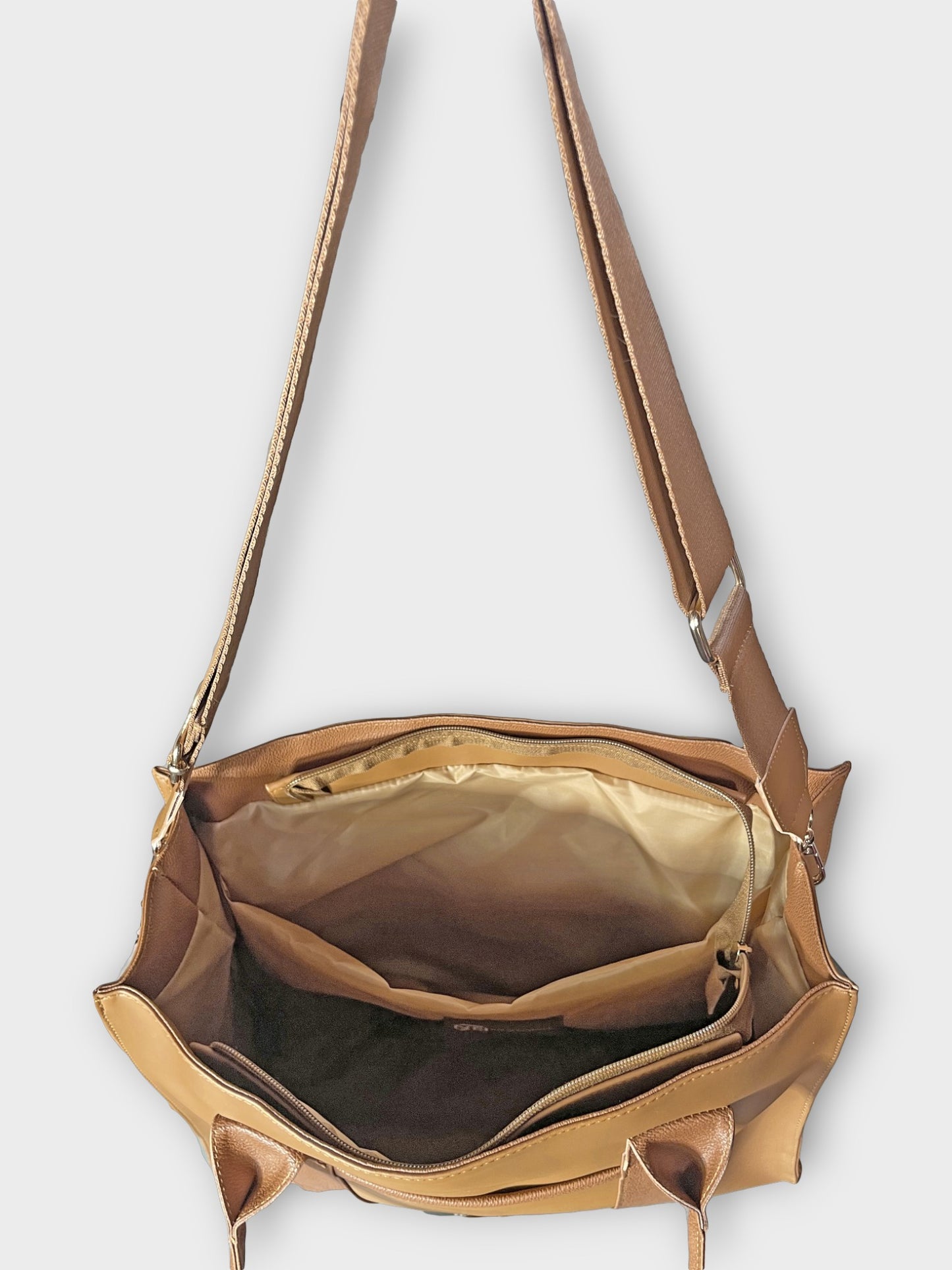 Shopper Laura Rosa, Negro y Miel + Envío Gratis