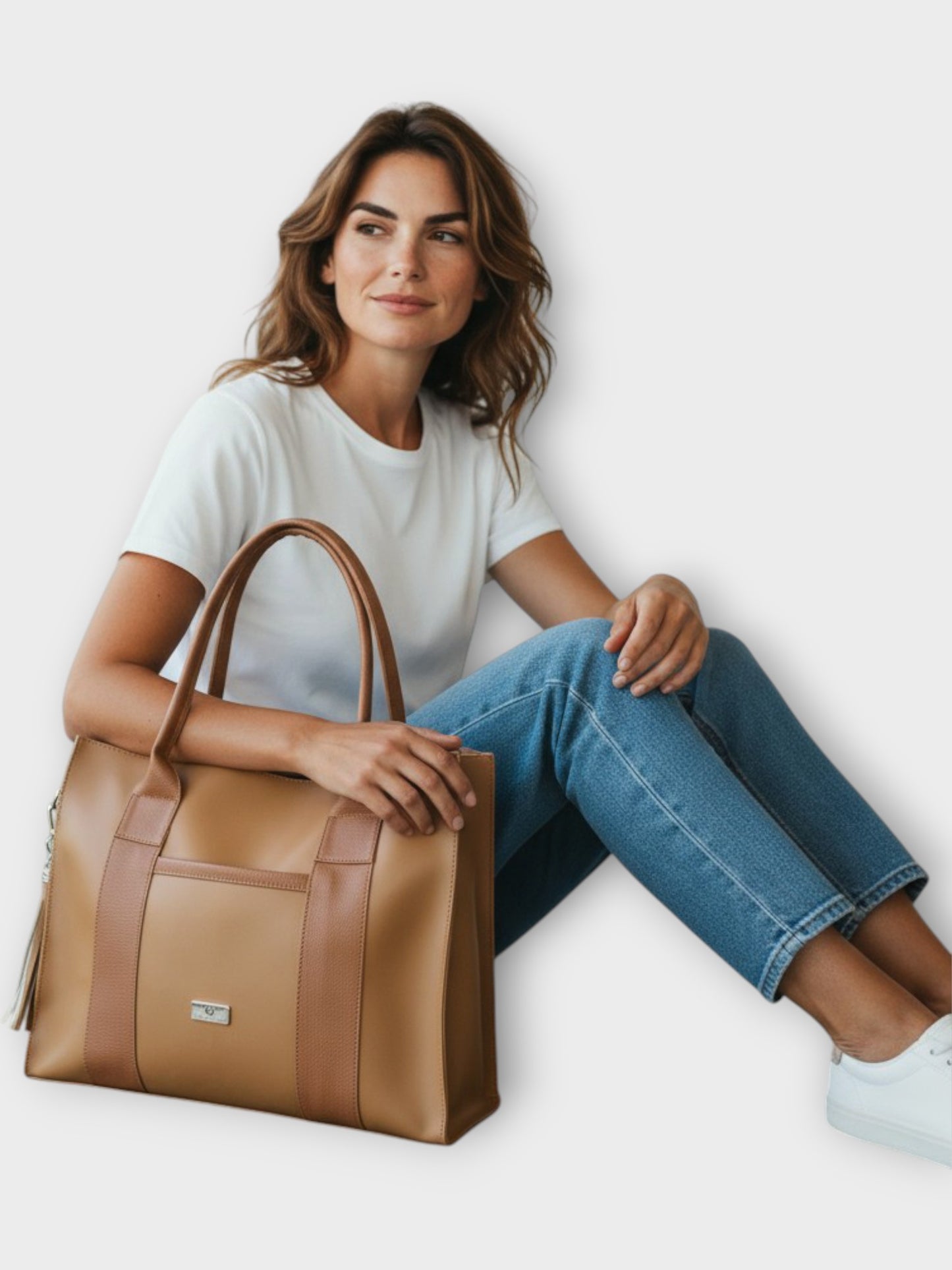 Shopper Laura Rosa, Negro y Miel + Envío Gratis