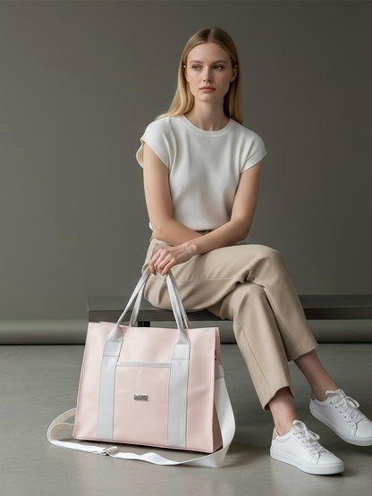 Shopper Laura Rosa, Negro y Miel + Envío Gratis