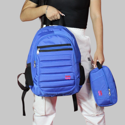 Morral Leo Azul Con Cartuchera