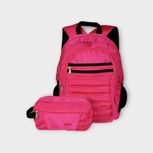 Morral Leo Fucsia Con Cartuchera