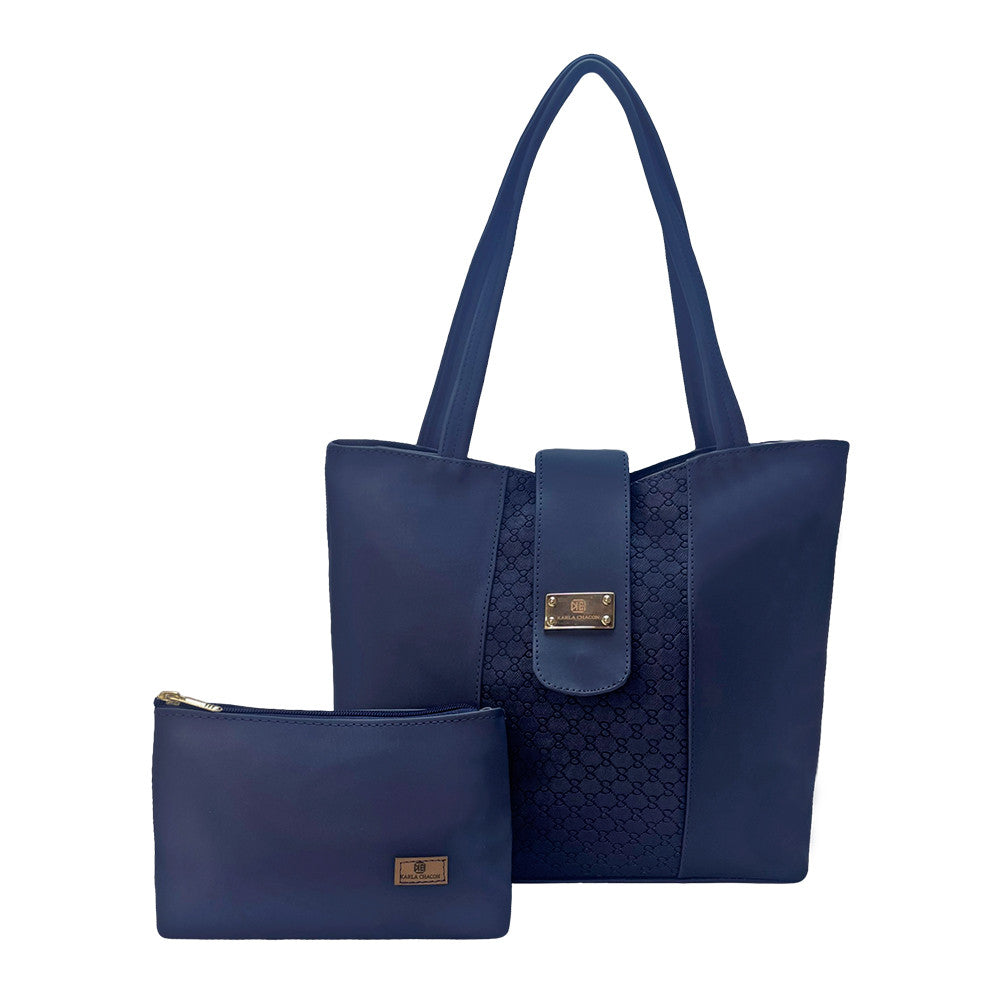Bolso Lina Azul con Cosmetiquera
