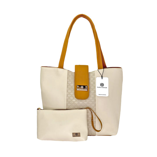Bolso Line Beige con Cosmetiquera