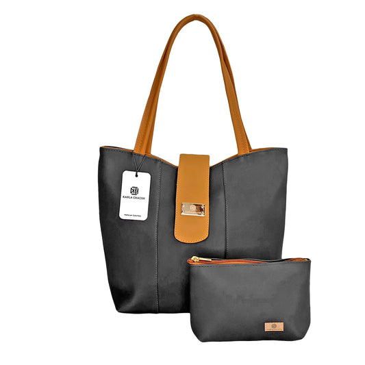Bolso Line Negro con Cosmetiquera