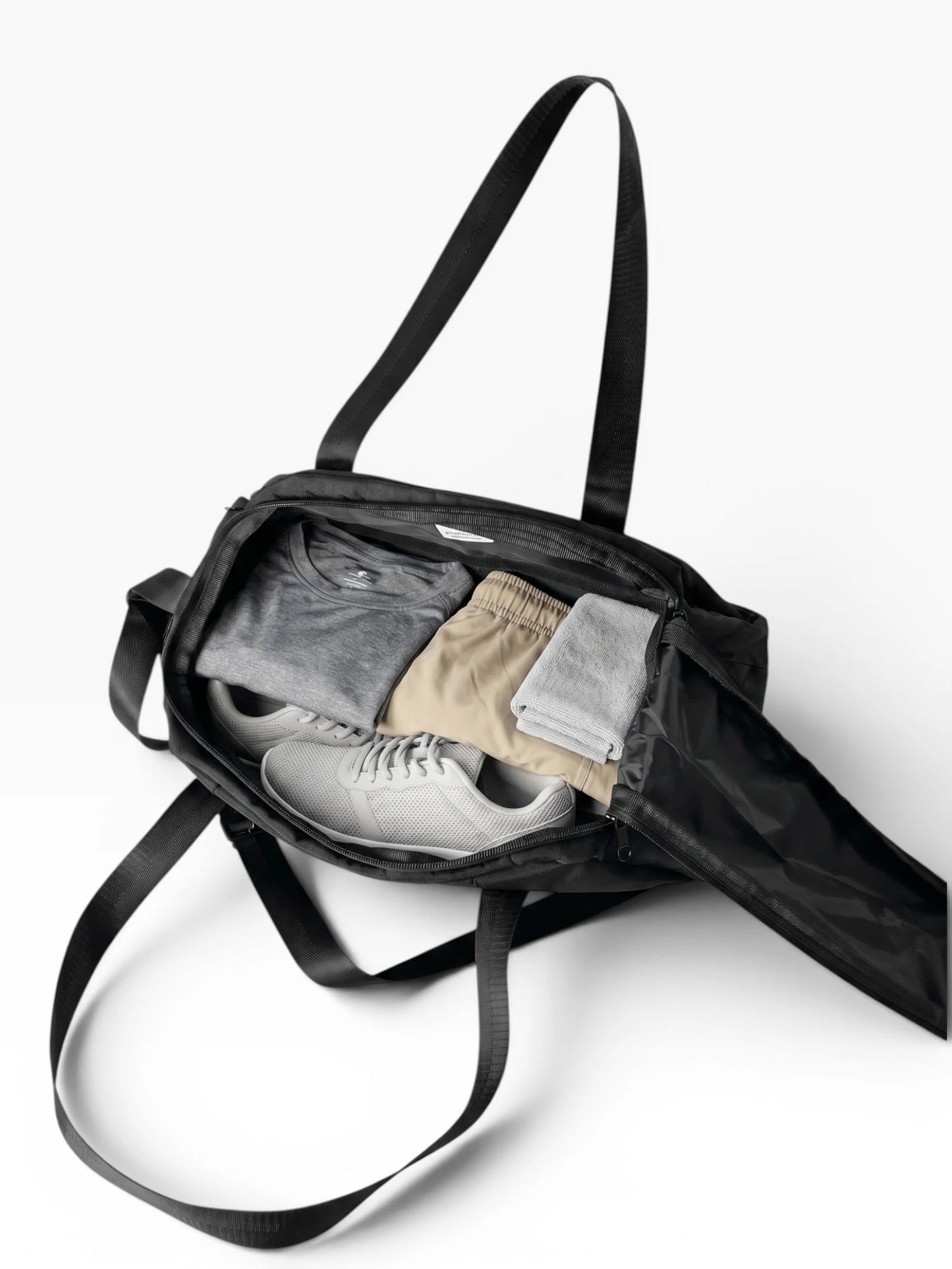 Bolso deportivo tipo duffle para gym o viaje - Rosa y Negro (Lois)