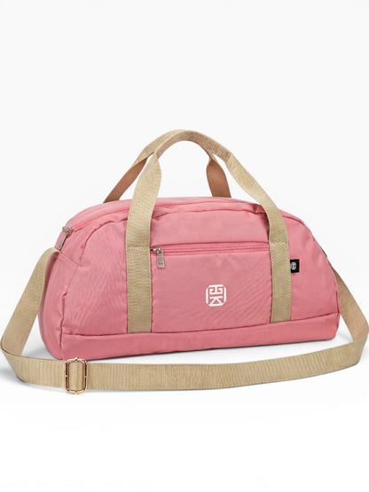 Bolso deportivo tipo duffle para gym o viaje - Rosa y Negro (Lois)