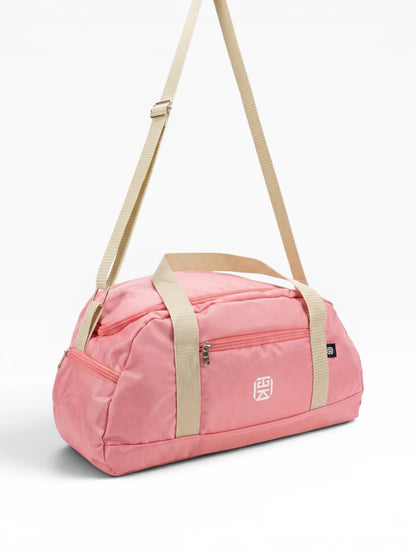 Bolso deportivo tipo duffle para gym o viaje - Rosa y Negro (Lois)