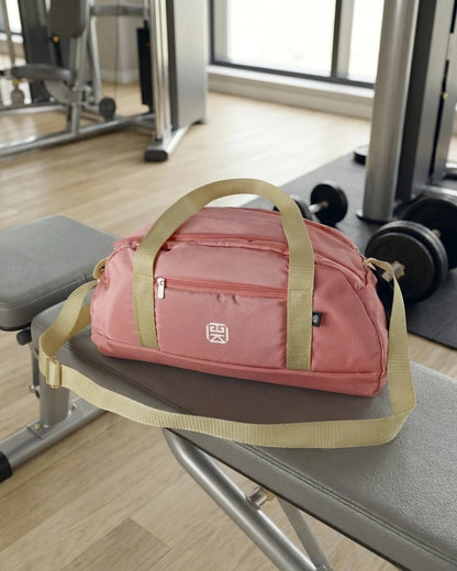 Bolso deportivo tipo duffle para gym o viaje - Rosa y Negro (Lois)