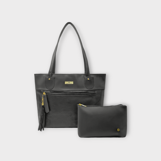 Cartera Luna Negro Con Accesorio
