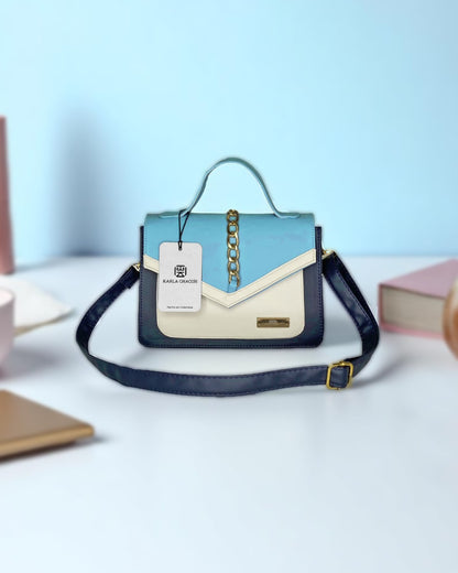 Bolso de mano Magy Azul con correa removible Envío Gratis