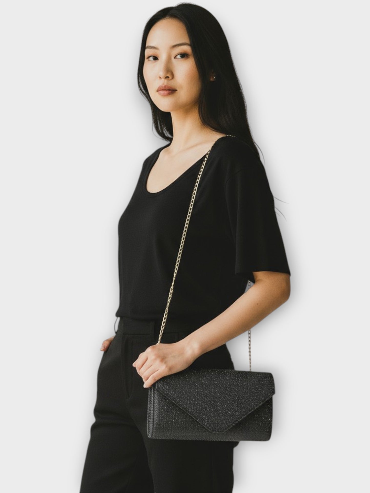 Bolso Clutch de Fiesta Maite Negro