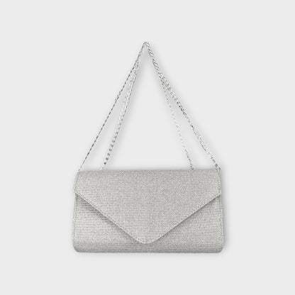 Bolso Clutch de Fiesta Maite Plateado