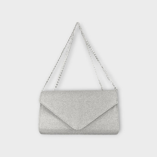 Bolso Clutch de Fiesta Maite Plateado
