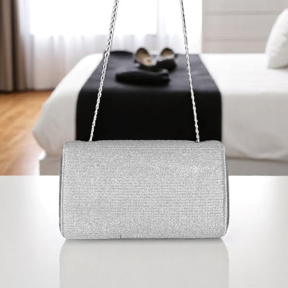 Bolso Clutch de Fiesta Maite Plateado