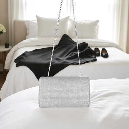 Bolso Clutch de Fiesta Maite Plateado