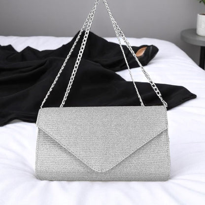 Bolso Clutch de Fiesta Maite Plateado