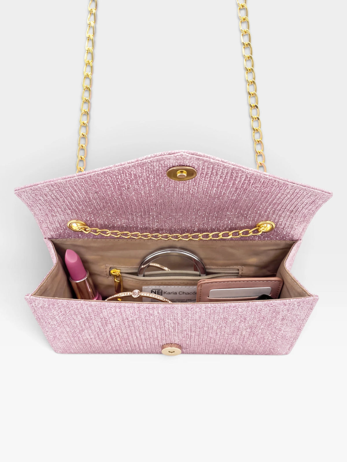 Clutch de Fiesta con Cadena Dorada — Maite