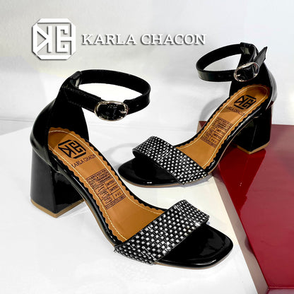 Sandalia Tacón Melody Negro