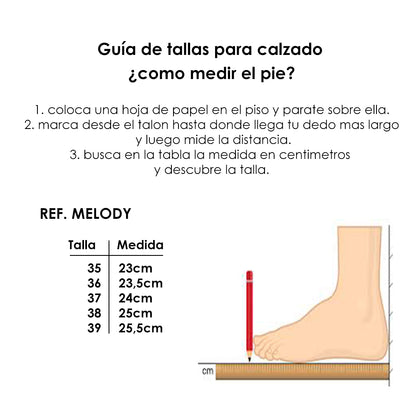 Sandalia Tacón Melody Negro