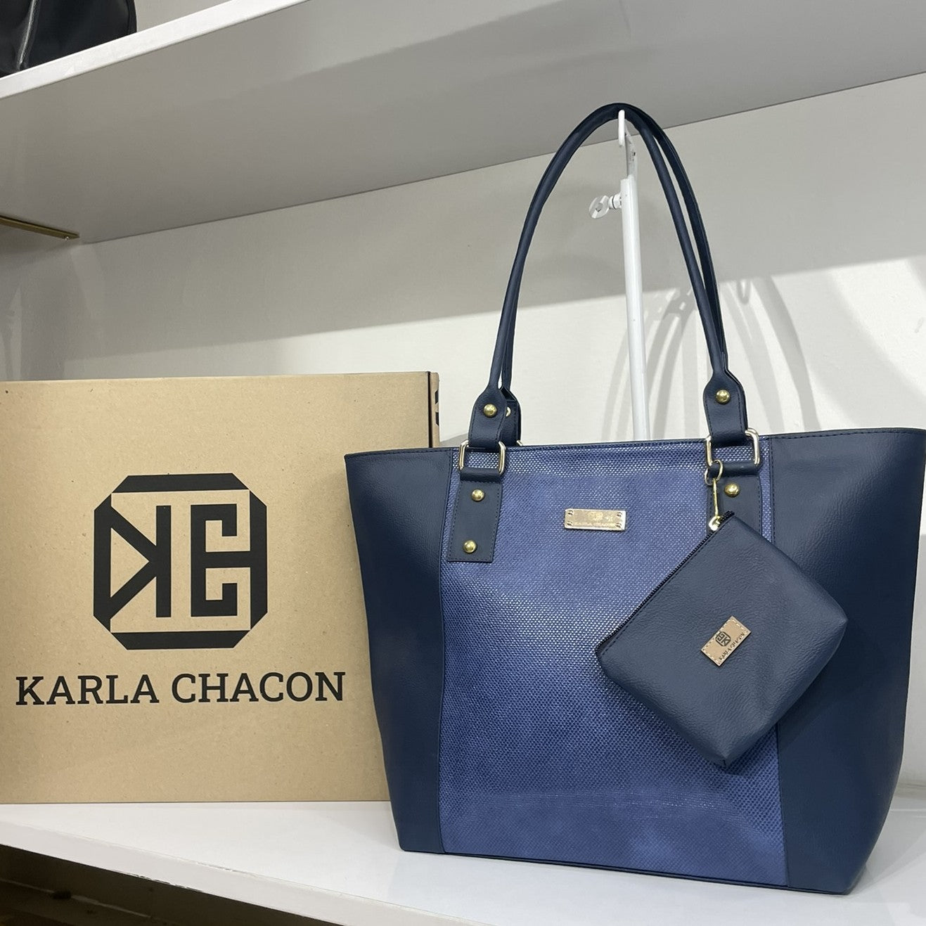 Cartera Mila Azul con Accesorio