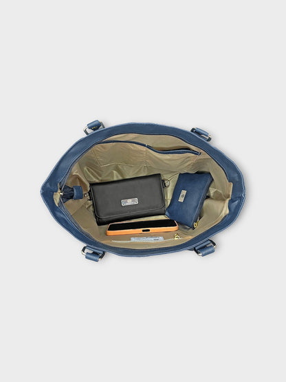 Cartera Mila Azul con Accesorio