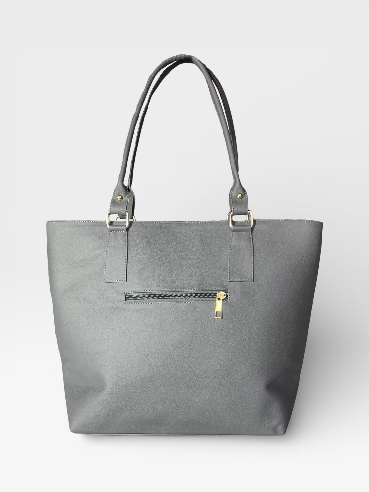 Cartera Tote Mila con Monedero - Negro, Gris, Beige y Azul