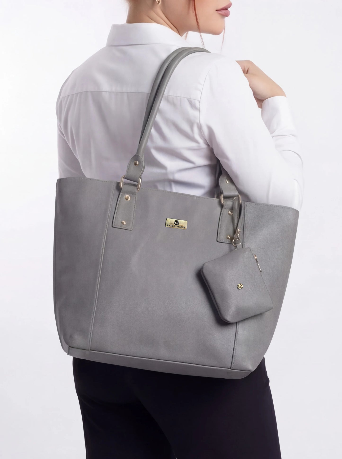 Bolso Cartera Tote con Monedero - Negro, Gris, Beige, Miel y Azul (Mila)