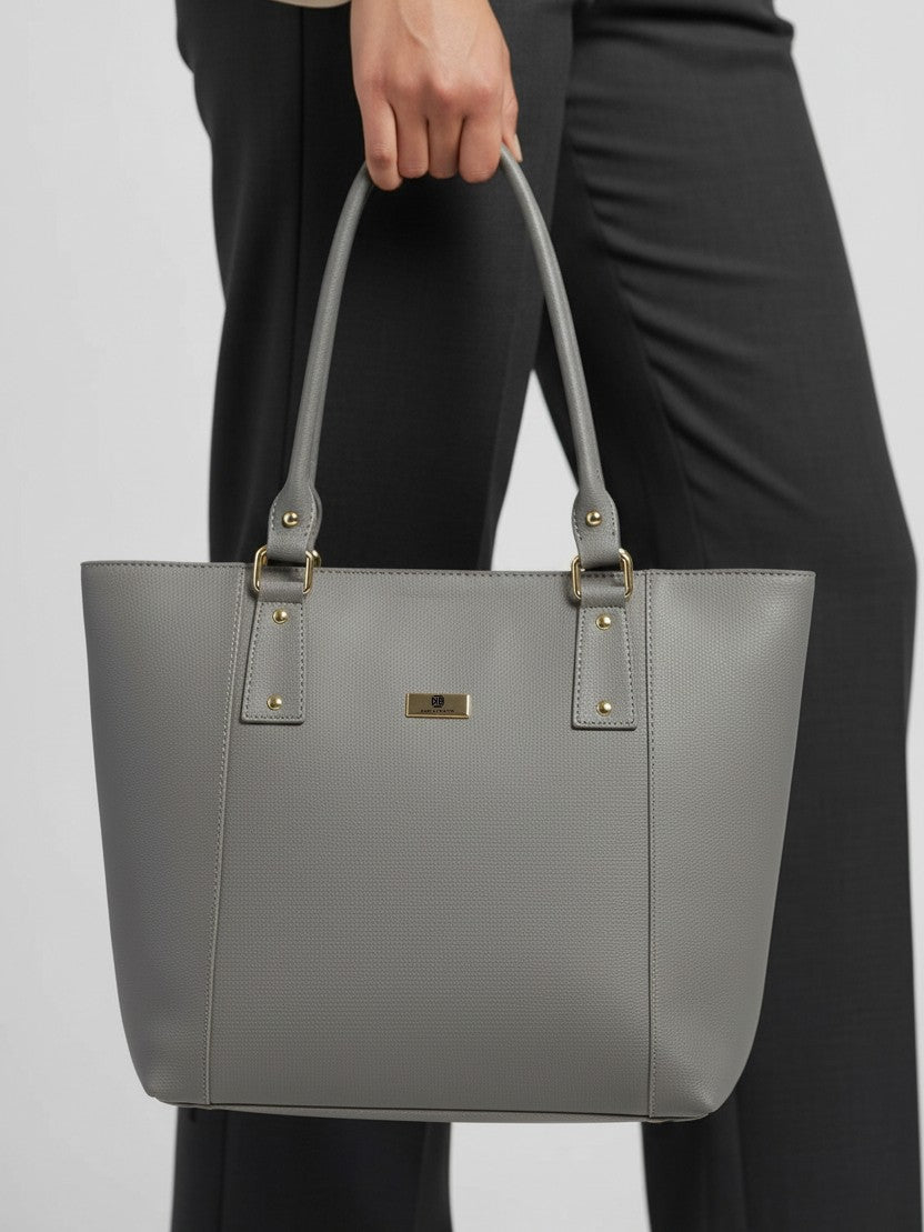 Cartera Tote Mila con Monedero - Negro, Gris, Beige y Azul