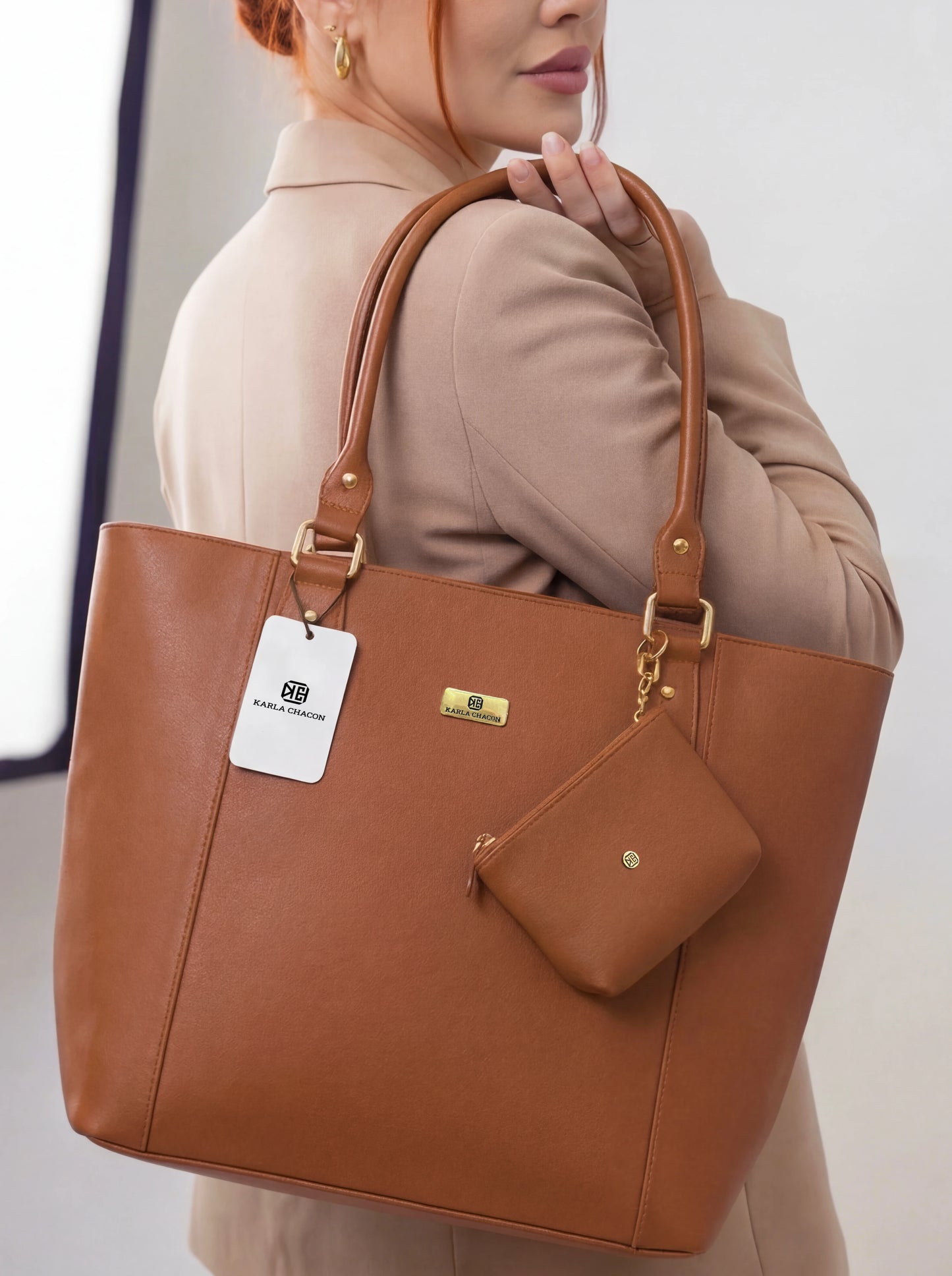 Bolso Cartera Tote con Monedero - Negro, Gris, Beige, Miel y Azul (Mila)