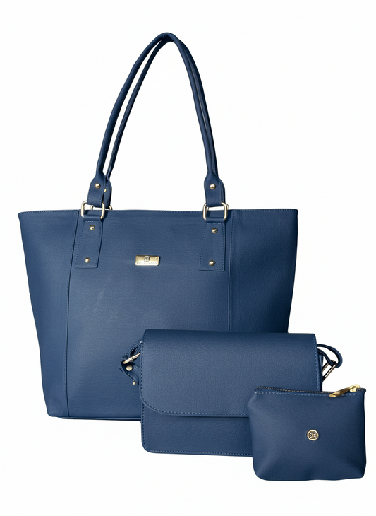 Set de tres piezas Combo Tote Mila + Manos libres Nova + Monedero