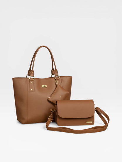 Set de tres piezas Combo Tote + Bolso Manos libres + Monedero (Mila-Nova)