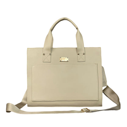 Bolso Maletín Para Carpetas y Portatil - Negro, Beige (Mona)