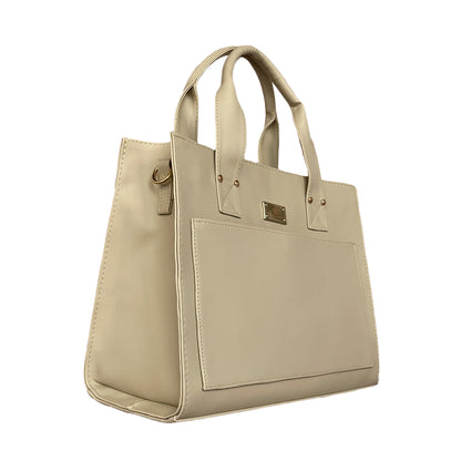 Bolso Maletín Para Carpetas y Portatil - Negro, Beige (Mona)