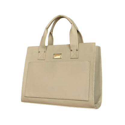 Bolso Maletín Para Carpetas y Portatil - Negro, Beige (Mona)