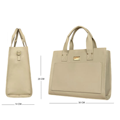 Bolso Maletín Para Carpetas y Portatil - Negro, Beige (Mona)