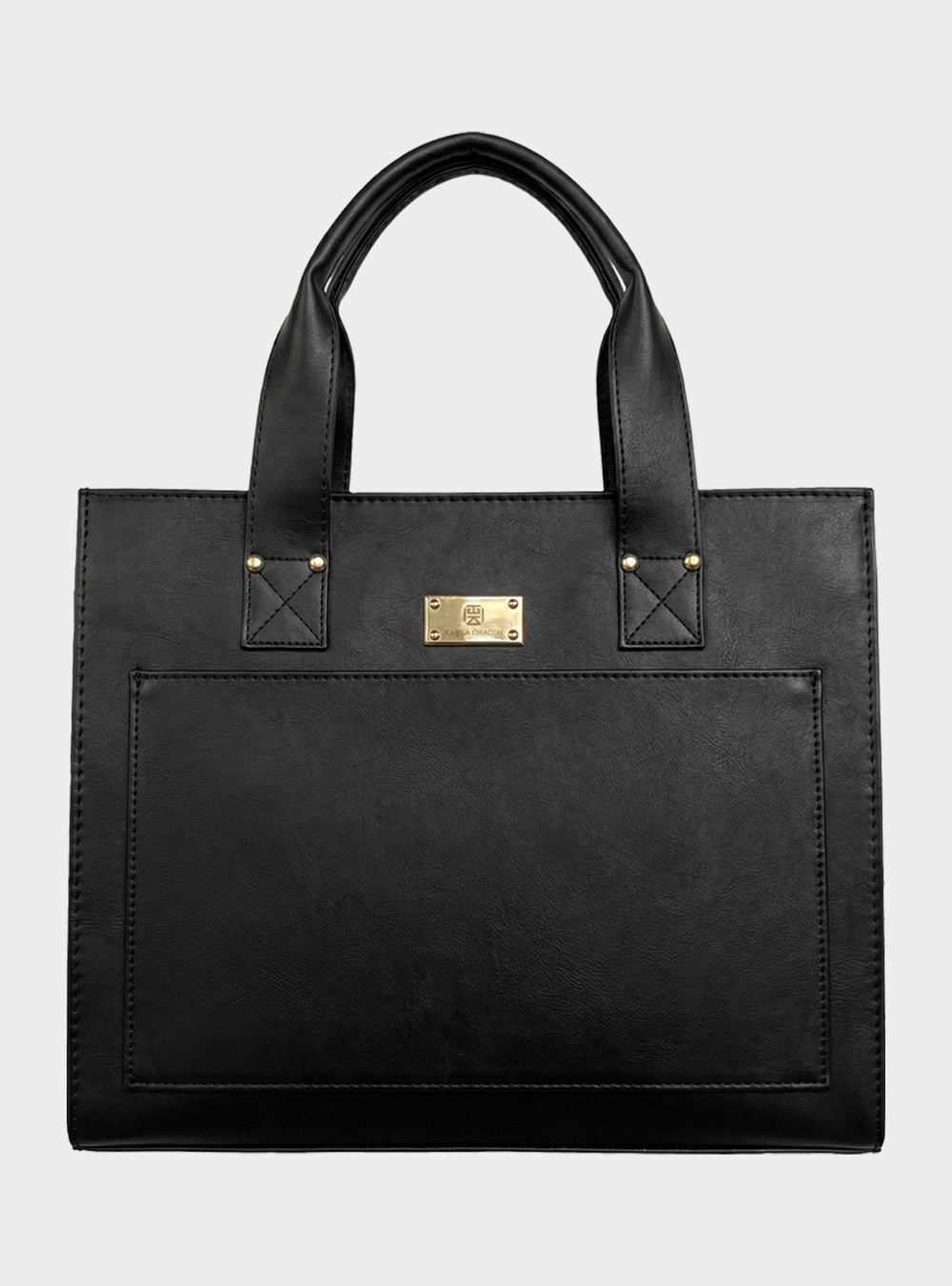 Bolso Maletín Para Carpetas y Portatil - Negro, Beige (Mona)