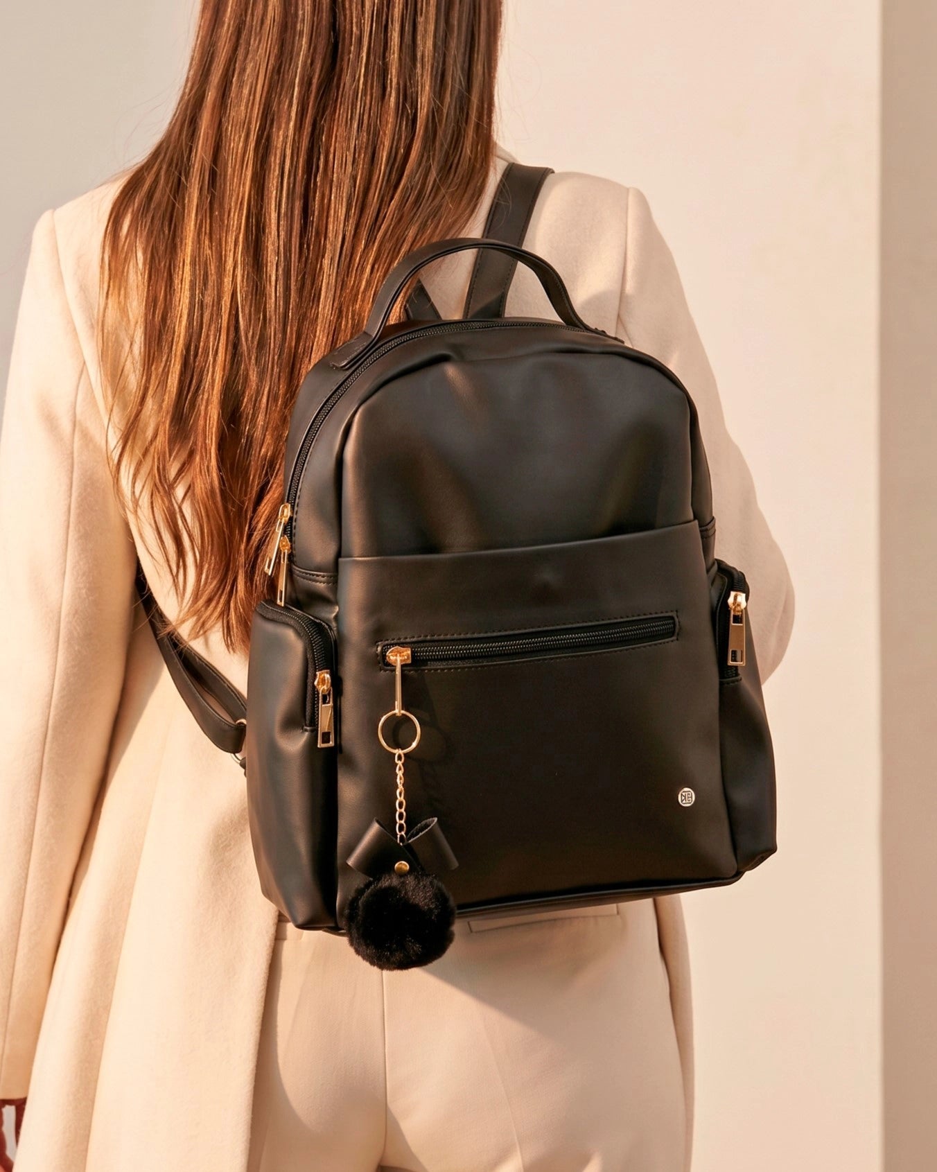 Bolso Morral Estructurado Mediano Negro (Naty)