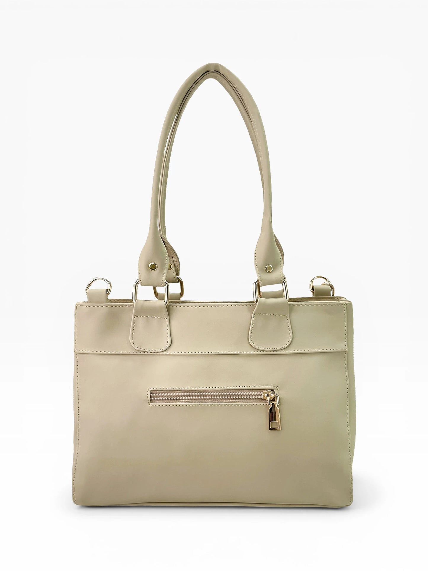 Bolso Doble Uso Con Strap Removible - Negro y Beige (Naza)
