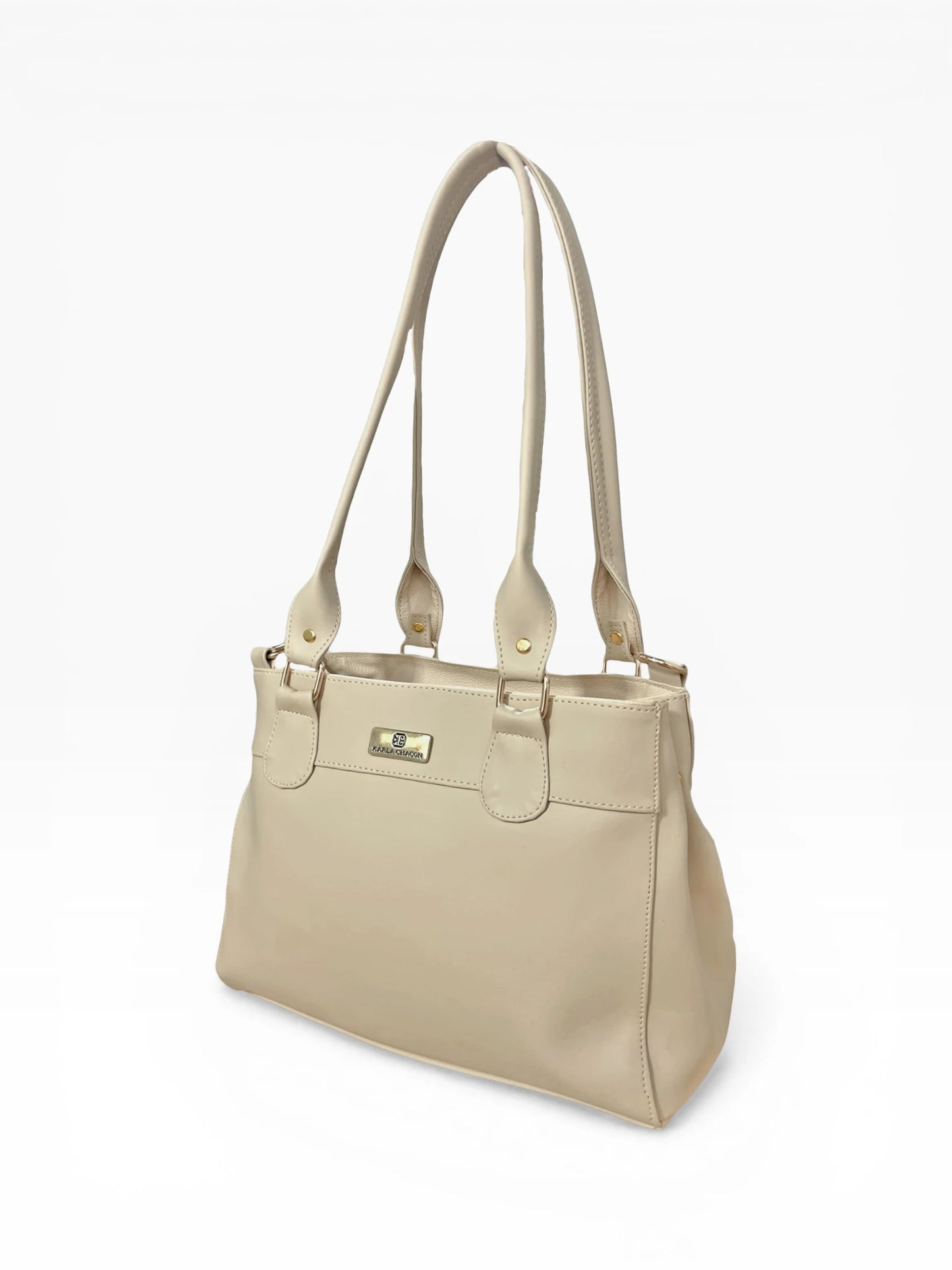 Bolso Doble Uso Con Strap Removible - Negro y Beige (Naza)