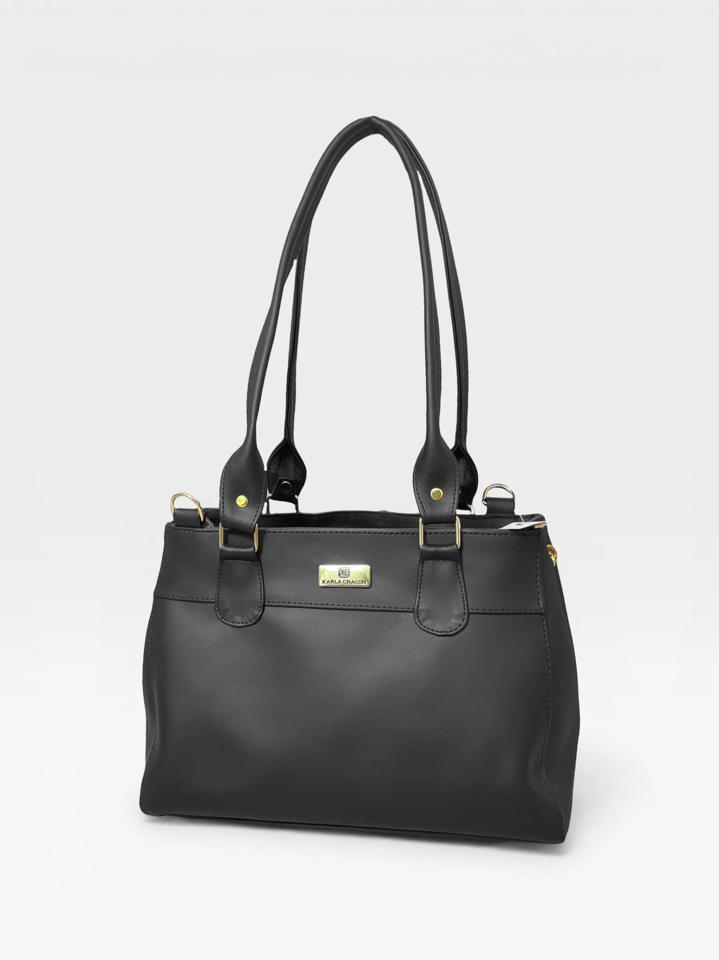 Bolso Doble Uso Con Strap Removible - Negro y Beige (Naza)