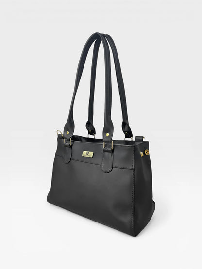 Bolso Doble Uso Con Strap Removible - Negro y Beige (Naza)