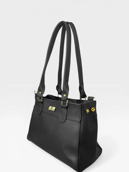 Bolso Doble Uso Con Strap Removible - Negro y Beige (Naza)