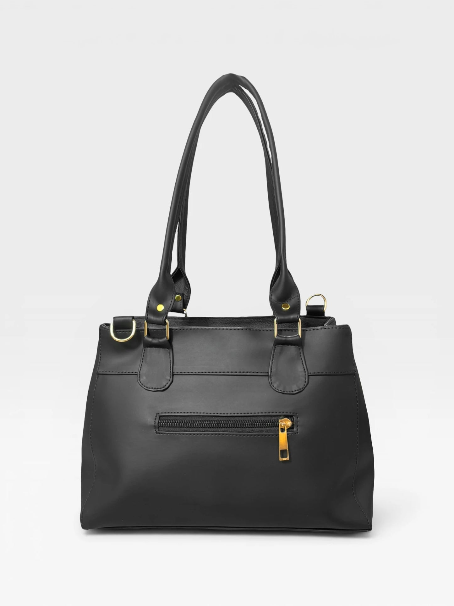Bolso Doble Uso Con Strap Removible - Negro y Beige (Naza)