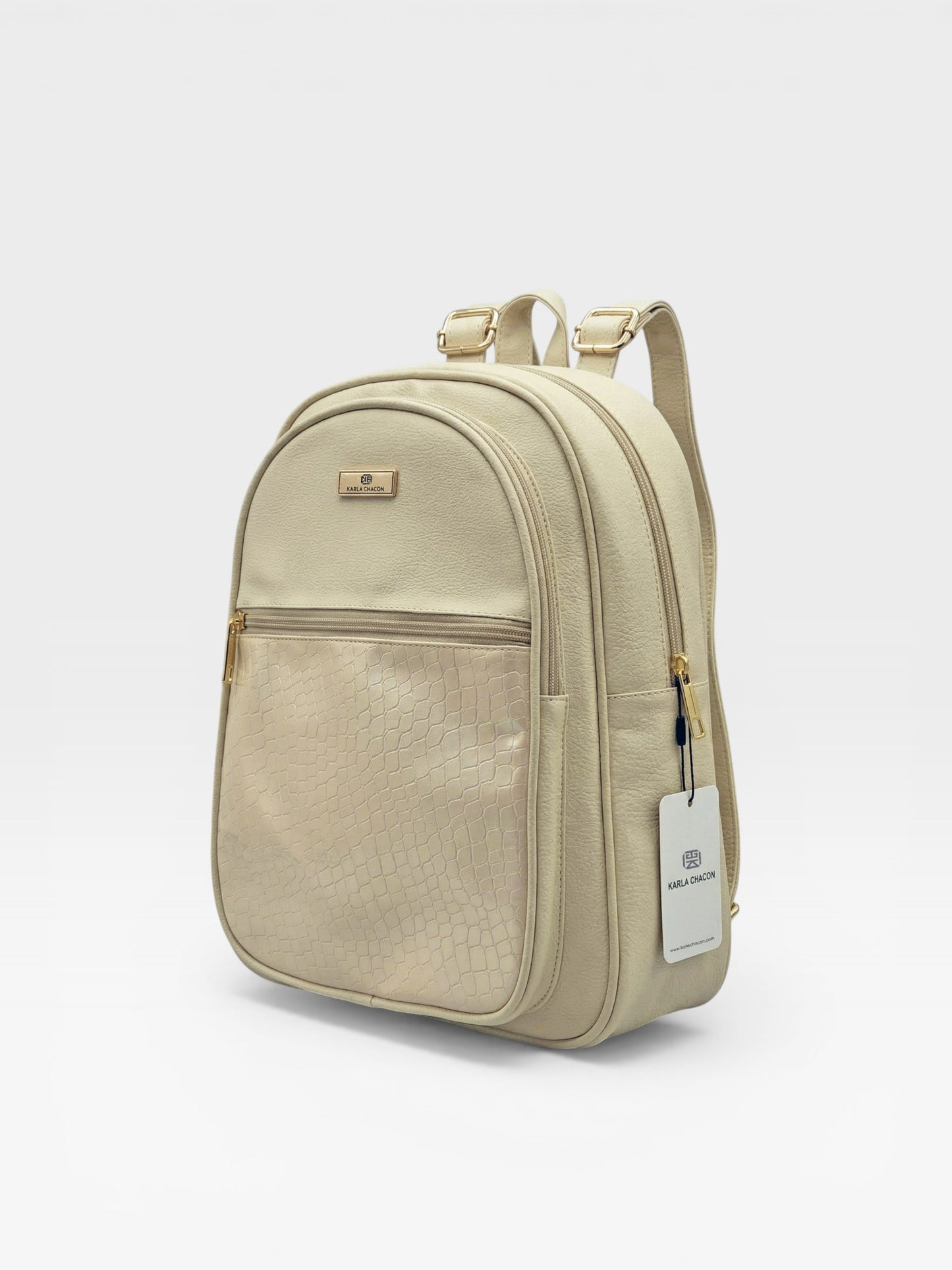 Morral Casual Nely - Negro y Beige