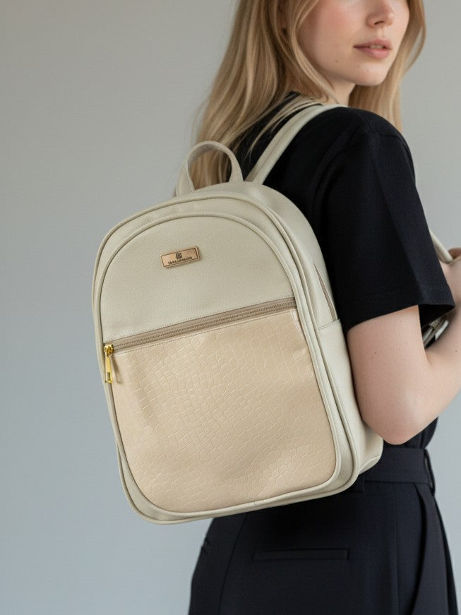 Morral Casual Nely - Negro y Beige