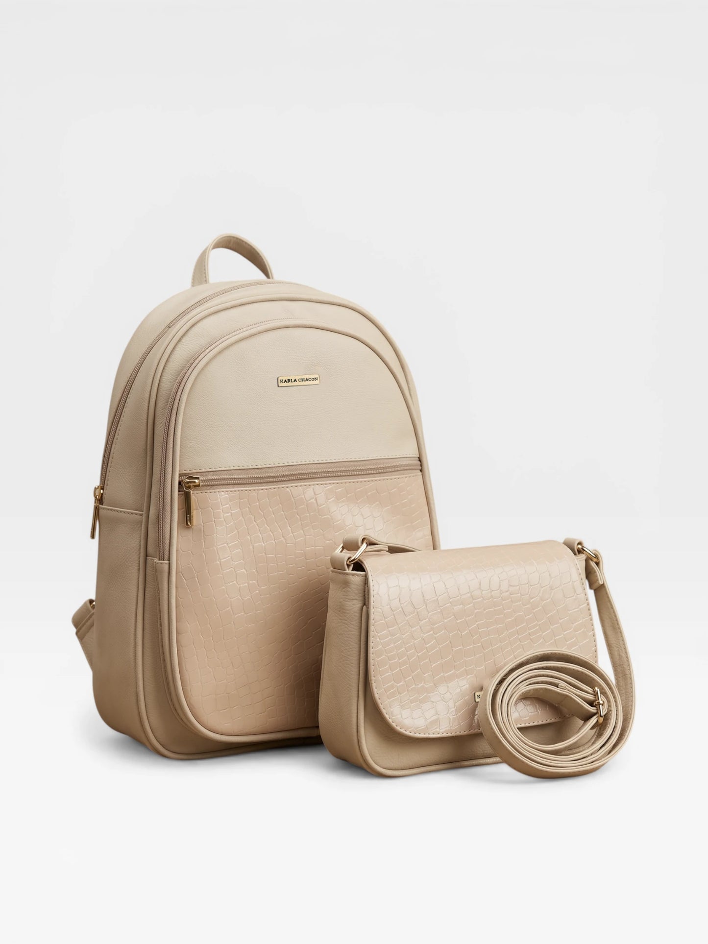 Set dos piezas Combo Morral Nely + Manos Libres Lara